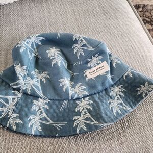 Banks Journal Blue Palm Tree Retreat Bucket Hat